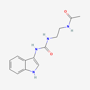 molecular formula C13H16N4O2 B2967115 N-(2-(3-(1H-indol-3-yl)ureido)ethyl)acetamide CAS No. 899989-82-3