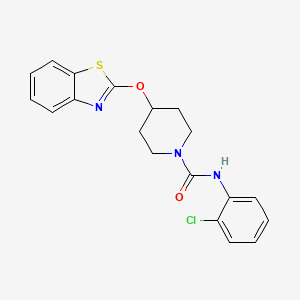 molecular formula C19H18ClN3O2S B2967116 4-(苯并[d]噻唑-2-基氧基)-N-(2-氯苯基)哌啶-1-甲酰胺 CAS No. 1251547-12-2