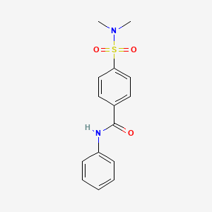 molecular formula C15H16N2O3S B2967136 4-(二甲基氨磺酰基)-N-苯甲酰苯胺 CAS No. 313254-27-2