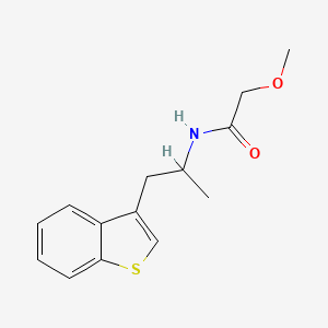 molecular formula C14H17NO2S B2967148 N-(1-(苯并[b]噻吩-3-基)丙烷-2-基)-2-甲氧基乙酰胺 CAS No. 2034367-58-1