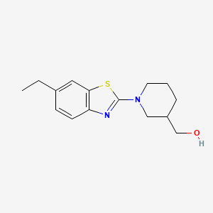 molecular formula C15H20N2OS B2967149 [1-(6-Ethyl-1,3-benzothiazol-2-yl)piperidin-3-yl]methanol CAS No. 2415465-22-2