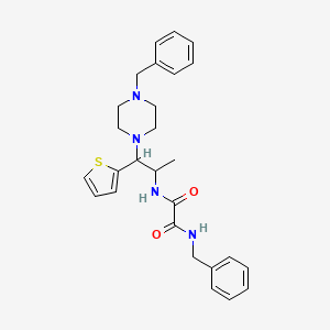 N1-benzyl-N2-(1-(4-benzylpiperazin-1-yl)-1-(thiophen-2-yl)propan-2-yl)oxalamide