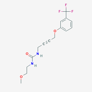 molecular formula C15H17F3N2O3 B2967163 1-(2-甲氧基乙基)-3-(4-(3-(三氟甲基)苯氧基)丁-2-炔-1-基)脲 CAS No. 1421484-08-3