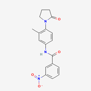 molecular formula C18H17N3O4 B2967167 N-(3-甲基-4-(2-氧代吡咯烷-1-基)苯基)-3-硝基苯甲酰胺 CAS No. 922924-73-0