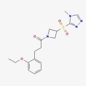 3-(2-ethoxyphenyl)-1-(3-((4-methyl-4H-1,2,4-triazol-3-yl)sulfonyl)azetidin-1-yl)propan-1-one