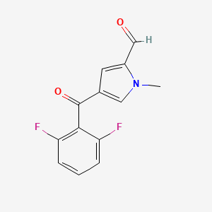 molecular formula C13H9F2NO2 B2967177 4-(2,6-二氟苯甲酰)-1-甲基-1H-吡咯-2-甲醛 CAS No. 338978-07-7