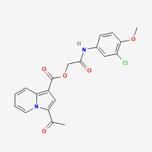 molecular formula C20H17ClN2O5 B2967201 2-((3-氯-4-甲氧基苯基)氨基)-2-氧代乙基 3-乙酰吲哚并咪唑-1-甲酸酯 CAS No. 899949-51-0