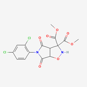 5-(2,4-dichlorophenyl)-4,6-dioxo-3a,6a-dihydro-2H-pyrrolo[3,4-d]isoxazole-3,3-dicarboxylic acid dimethyl ester
