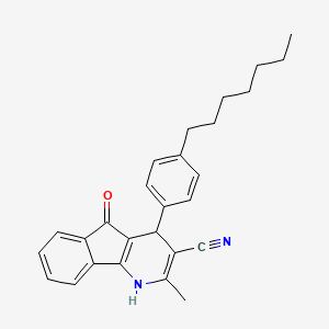 4-(4-heptylphenyl)-2-methyl-5-oxo-4,5-dihydro-1H-indeno[1,2-b]pyridine-3-carbonitrile