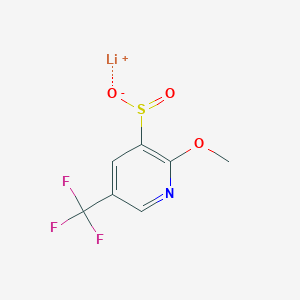 molecular formula C7H5F3LiNO3S B2967248 Lithium;2-methoxy-5-(trifluoromethyl)pyridine-3-sulfinate CAS No. 2248405-17-4