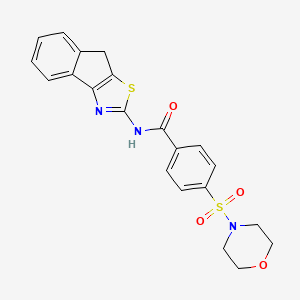 molecular formula C21H19N3O4S2 B2967267 N-(8H-indeno[1,2-d]thiazol-2-yl)-4-(morpholinosulfonyl)benzamide CAS No. 681158-56-5