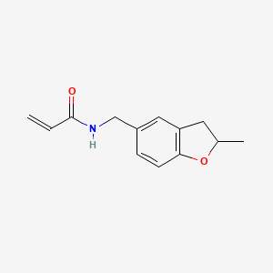 molecular formula C13H15NO2 B2967291 N-[(2-Methyl-2,3-dihydro-1-benzofuran-5-yl)methyl]prop-2-enamide CAS No. 2361640-74-4