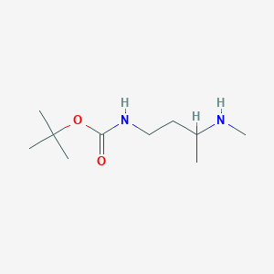 molecular formula C10H22N2O2 B2967293 叔丁基 N-[3-(甲基氨基)丁基]氨基甲酸酯 CAS No. 1782475-64-2