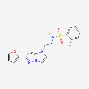 2-bromo-N-(2-(6-(furan-2-yl)-1H-imidazo[1,2-b]pyrazol-1-yl)ethyl)benzenesulfonamide