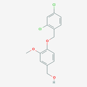 molecular formula C15H14Cl2O3 B2967305 {4-[(2,4-Dichlorobenzyl)oxy]-3-methoxyphenyl}methanol CAS No. 872196-89-9
