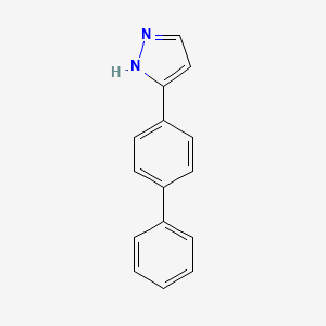 molecular formula C15H12N2 B2967315 3-[1,1'-Biphenyl]-4-yl-1H-pyrazole CAS No. 446276-22-8