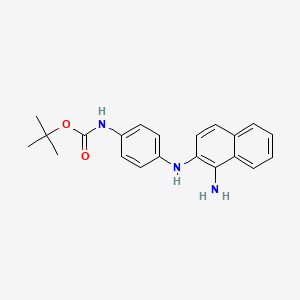 molecular formula C21H23N3O2 B2967320 tert-Butyl (4-((1-aminonaphthalen-2-yl)amino)phenyl)carbamate CAS No. 1356863-57-4