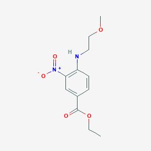 molecular formula C12H16N2O5 B2967323 4-[(2-甲氧基乙基)氨基]-3-硝基苯甲酸乙酯 CAS No. 310451-72-0