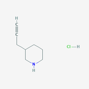 molecular formula C8H14ClN B2967332 3-(Prop-2-yn-1-yl)piperidine hydrochloride CAS No. 1885090-91-4