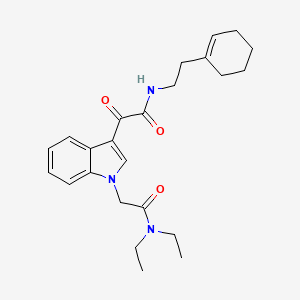 molecular formula C24H31N3O3 B2967333 N-[2-(cyclohexen-1-yl)ethyl]-2-[1-[2-(diethylamino)-2-oxoethyl]indol-3-yl]-2-oxoacetamide CAS No. 872848-66-3