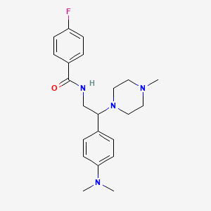 N-(2-(4-(dimethylamino)phenyl)-2-(4-methylpiperazin-1-yl)ethyl)-4-fluorobenzamide