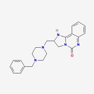 molecular formula C22H25N5O B2967391 2-[(4-benzylpiperazino)methyl]-2,6-dihydroimidazo[1,2-c]quinazolin-5(3H)-one CAS No. 145938-38-1