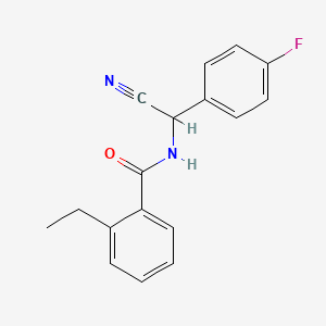 molecular formula C17H15FN2O B2967408 N-[Cyano-(4-fluorophenyl)methyl]-2-ethylbenzamide CAS No. 1825544-21-5