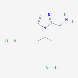 molecular formula C7H15Cl2N3 B2967417 (1-Isopropyl-1H-imidazol-2-yl)methanamine dihydrochloride CAS No. 53332-68-6