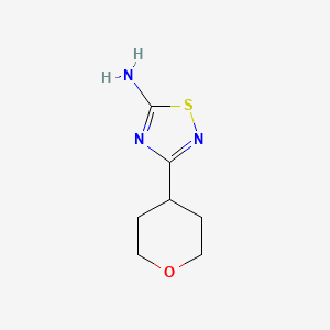 molecular formula C7H11N3OS B2967424 3-(氧杂-4-基)-1,2,4-噻二唑-5-胺 CAS No. 1249828-99-6