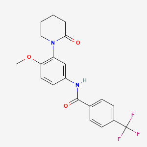 N-[4-methoxy-3-(2-oxopiperidin-1-yl)phenyl]-4-(trifluoromethyl)benzamide