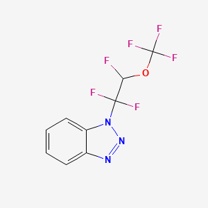 molecular formula C9H5F6N3O B2967475 1-[1,1,2-Trifluoro-2-(trifluoromethoxy)ethyl]benzotriazole CAS No. 2375261-25-7