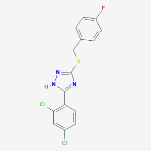 molecular formula C15H10Cl2FN3S B296748 3-(2,4-dichlorophenyl)-5-[(4-fluorobenzyl)sulfanyl]-4H-1,2,4-triazole 