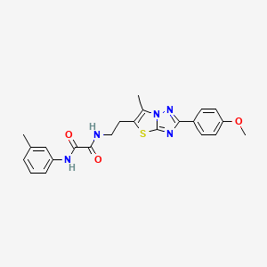 N1-(2-(2-(4-methoxyphenyl)-6-methylthiazolo[3,2-b][1,2,4]triazol-5-yl)ethyl)-N2-(m-tolyl)oxalamide