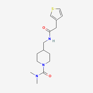 N,N-dimethyl-4-((2-(thiophen-3-yl)acetamido)methyl)piperidine-1-carboxamide