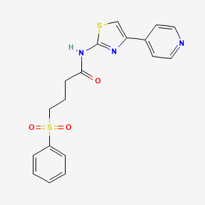 4-(phenylsulfonyl)-N-(4-(pyridin-4-yl)thiazol-2-yl)butanamide