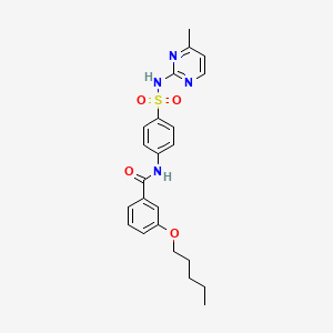 N-[4-[(4-methylpyrimidin-2-yl)sulfamoyl]phenyl]-3-pentoxybenzamide