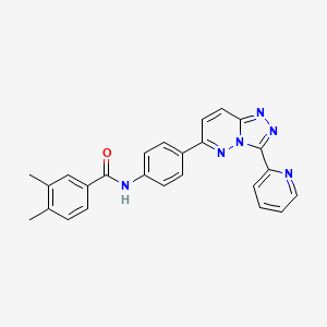 3,4-dimethyl-N-(4-(3-(pyridin-2-yl)-[1,2,4]triazolo[4,3-b]pyridazin-6-yl)phenyl)benzamide