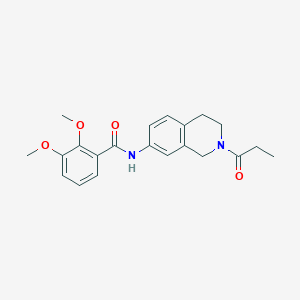 molecular formula C21H24N2O4 B2967523 2,3-dimethoxy-N-(2-propionyl-1,2,3,4-tetrahydroisoquinolin-7-yl)benzamide CAS No. 955705-85-8
