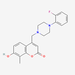 4-[[4-(2-Fluorophenyl)piperazin-1-yl]methyl]-7-hydroxy-8-methylchromen-2-one