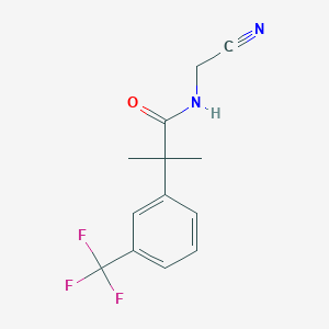 molecular formula C13H13F3N2O B2967531 N-(cyanomethyl)-2-methyl-2-[3-(trifluoromethyl)phenyl]propanamide CAS No. 1311527-35-1