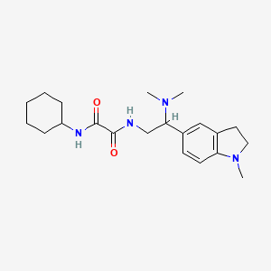 N1-cyclohexyl-N2-(2-(dimethylamino)-2-(1-methylindolin-5-yl)ethyl)oxalamide