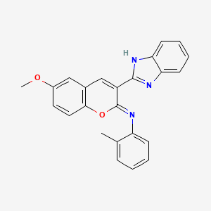 (2Z)-3-(1H-1,3-benzodiazol-2-yl)-6-methoxy-N-(2-methylphenyl)-2H-chromen-2-imine