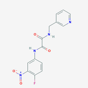 molecular formula C14H11FN4O4 B2967587 N1-(4-fluoro-3-nitrophenyl)-N2-(pyridin-3-ylmethyl)oxalamide CAS No. 899744-01-5