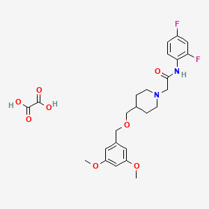 N-(2,4-difluorophenyl)-2-(4-(((3,5-dimethoxybenzyl)oxy)methyl)piperidin-1-yl)acetamide oxalate