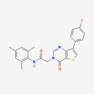 2-[7-(4-fluorophenyl)-4-oxothieno[3,2-d]pyrimidin-3(4H)-yl]-N-mesitylacetamide