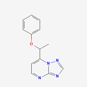 molecular formula C13H12N4O B2967596 7-(1-Phenoxyethyl)-[1,2,4]triazolo[1,5-a]pyrimidine CAS No. 320416-74-8