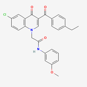 2-(6-chloro-3-(4-ethylbenzoyl)-4-oxoquinolin-1(4H)-yl)-N-(3-methoxyphenyl)acetamide