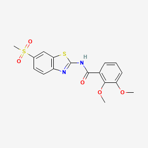 molecular formula C17H16N2O5S2 B2967609 2,3-dimethoxy-N-(6-(methylsulfonyl)benzo[d]thiazol-2-yl)benzamide CAS No. 895441-92-6