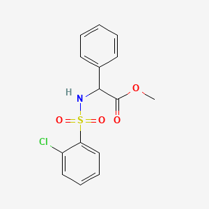 Methyl 2-{[(2-chlorophenyl)sulfonyl]amino}-2-phenylacetate