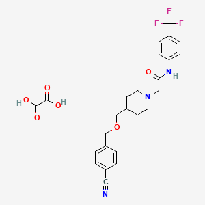 2-(4-(((4-cyanobenzyl)oxy)methyl)piperidin-1-yl)-N-(4-(trifluoromethyl)phenyl)acetamide oxalate